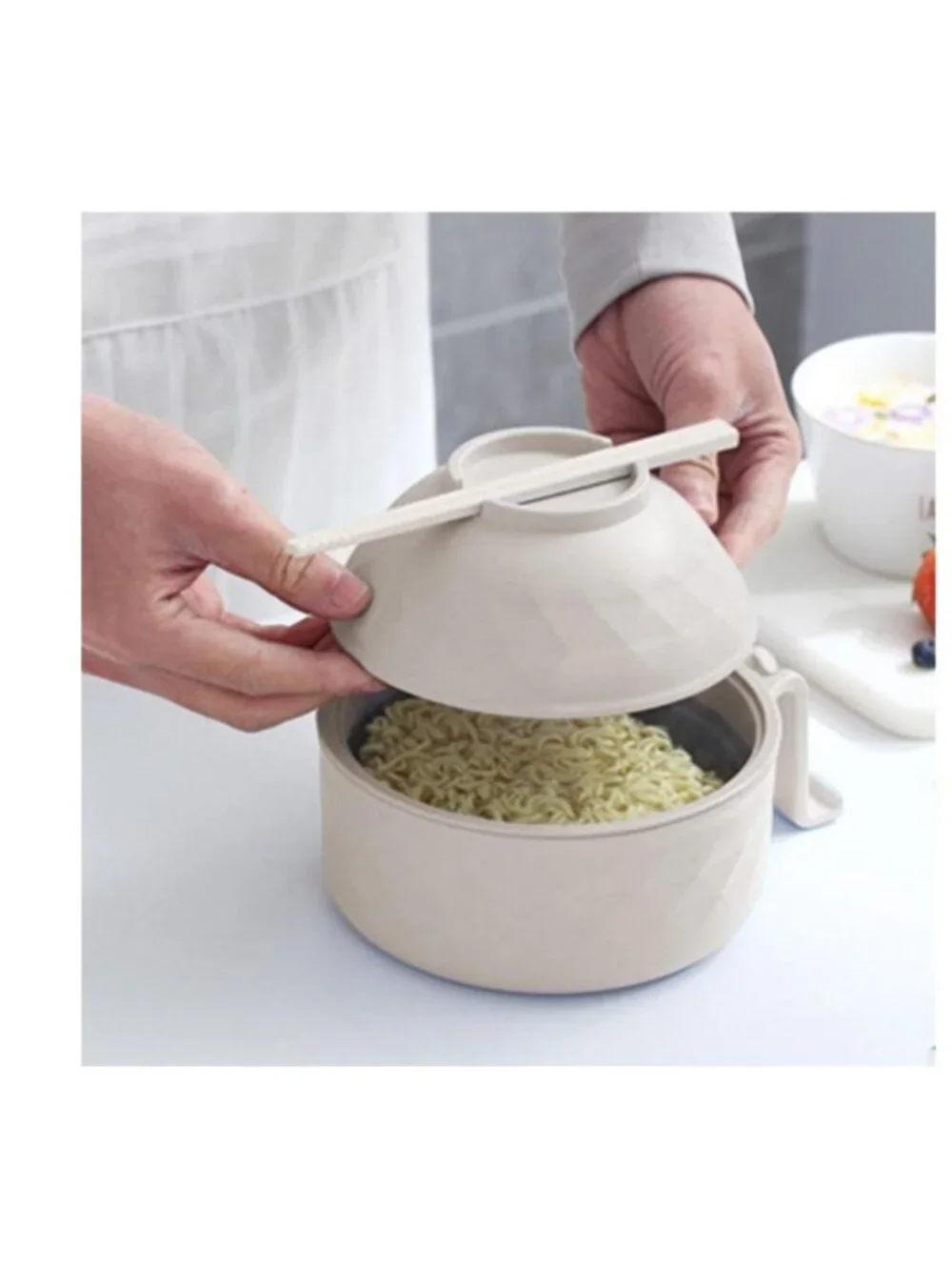 Multifunction Ramen Bowl Set with Lid, Spoon & Fork